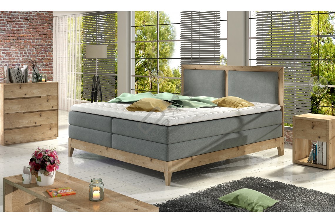 WERSAL POSTEĽ BOXSPRING BELIZE MASSIV WOOD 160 x 200 cm   - široký výber farieb